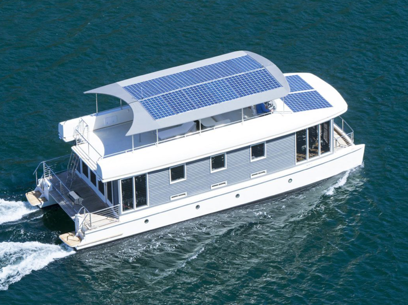 Solar Powered Electric Penthouse Boat